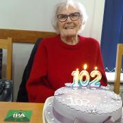 Dorothy Rayner celebrates her 102nd birthday