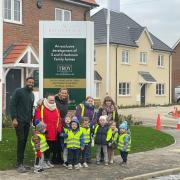 Kind - Members of Troy Homes with teachers and pupils from Steeple Bumpstead Pre-School