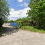 Site - the storage building would have been off Hedingham Road