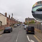 Incident - an image of Mitchell Avenue in Halstead and an inset image of a car's smashed window