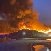 Huge - The fire near Braintree saw approximately 600 tonnes of textile material catch on fire