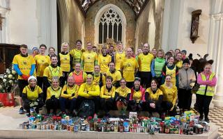 The Halstead Road Runners donated plenty of much-needed items to the food bank