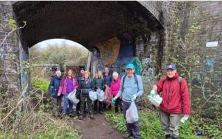 Environmentally friendly - the South East Essex Ramblers during the Spring Pickers campaign