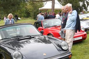 Porsche cars gather at Hedingham Castle 